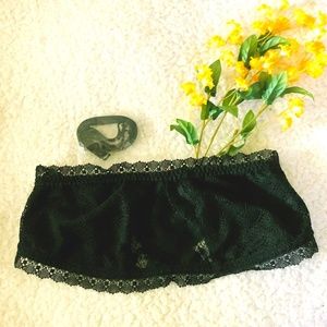 Victoria Secret Black Strapless Lace Bralette